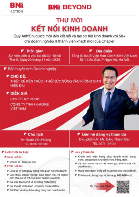 THƯ MỜI KẾT NỐI KINH DOANH – BNI ACTION 20.11.2025