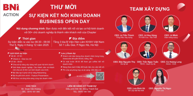 Business Open Day BNI Action 04.12.2025